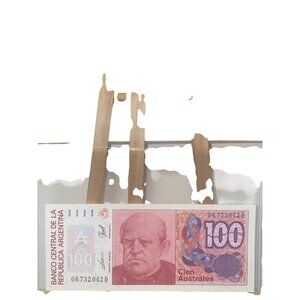 Argentina 100 Australes Banknote 1980s Domingo F. Sarmiento Portrait Rare Collec